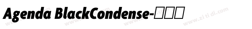 Agenda BlackCondense字体转换